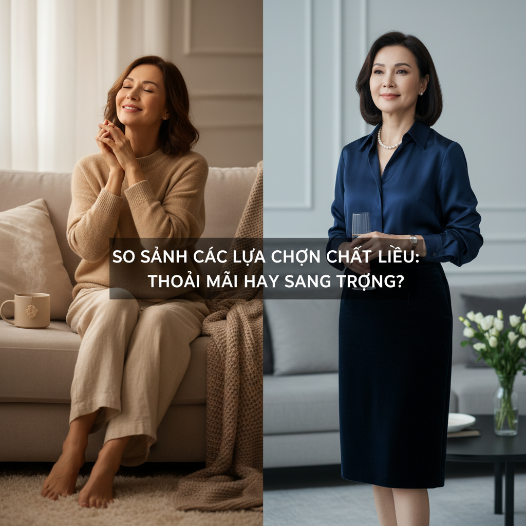 So Sánh Các Lựa Chọn Chất Liệu: Thoải Mái Hay Sang Trọng? - quần áo nữ trung niên